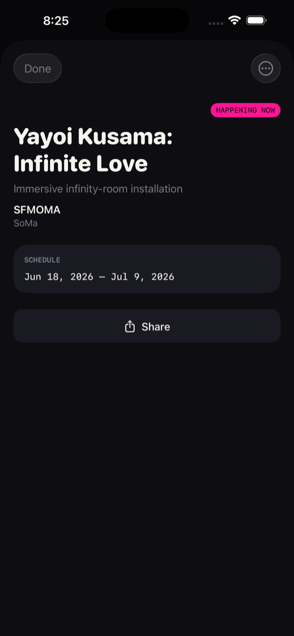 A possibility detail screen in Maaybe
